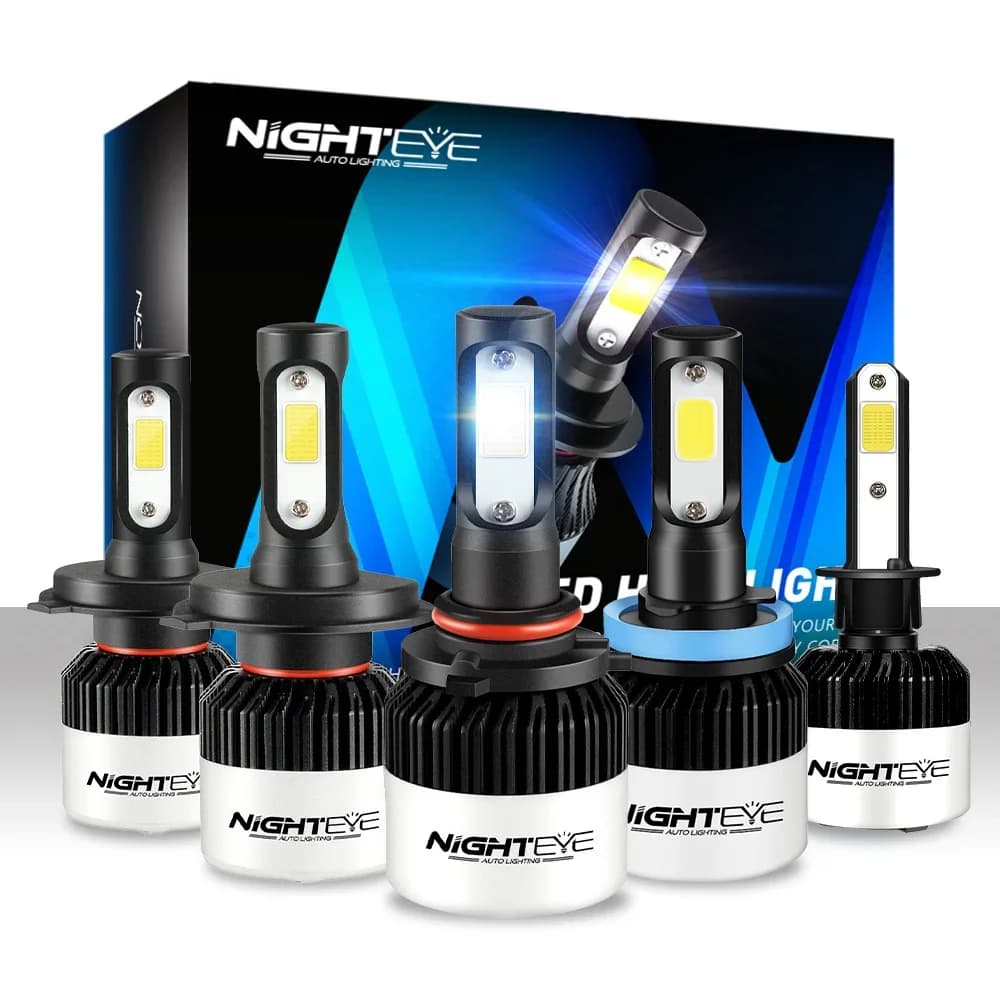 NIGHTEYE Super Bright Car Headlights H7 LED H4 Led H8/H9/H11 HB3/9005 HB4/9006 Automatic bulb 72W 9000LM Car headlight 6500K