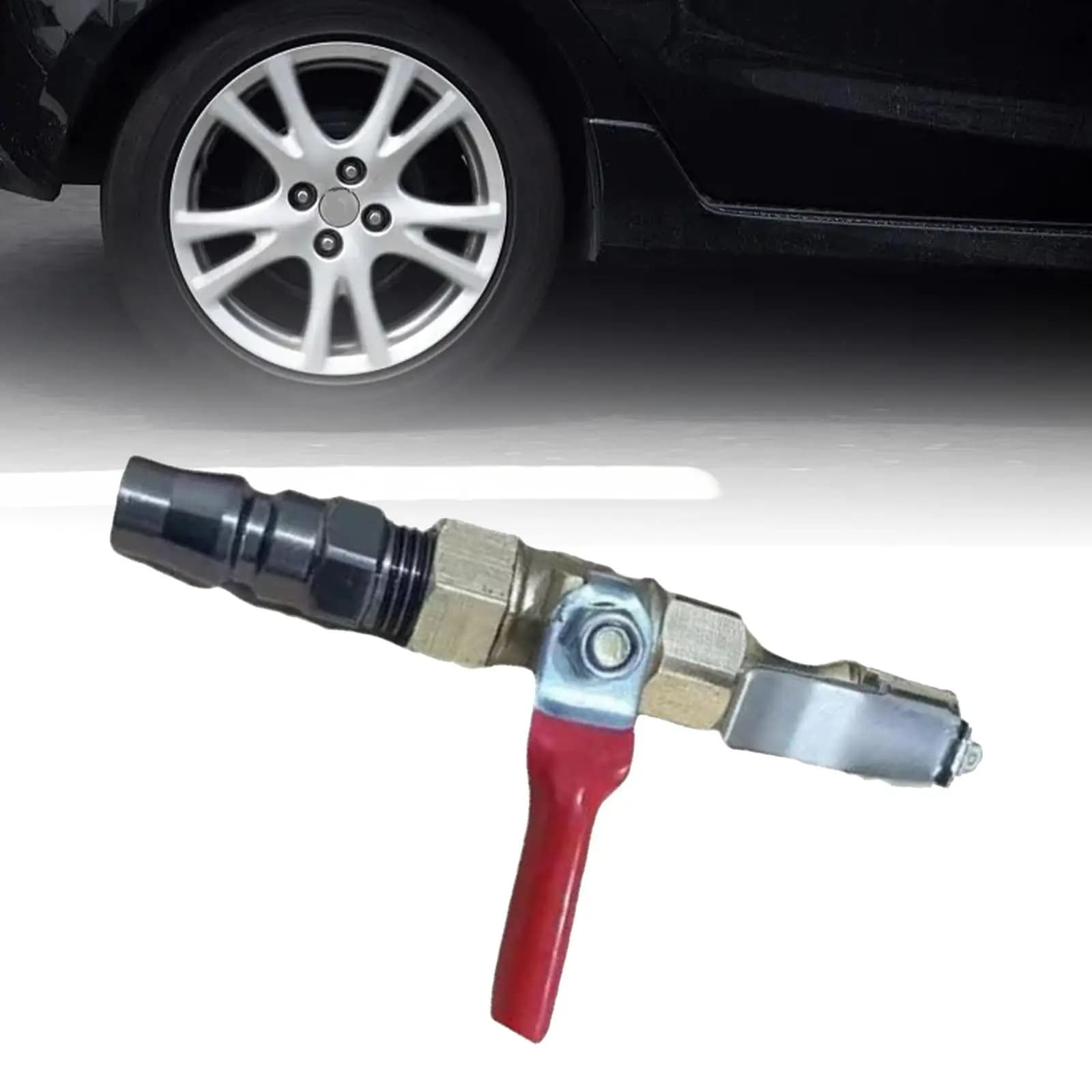 Ugello di gonfiaggio per pneumatici generico Attacco per gonfiaggio di pneumatici Ugello di soffiaggio d'aria per gonfiaggio di pneumatici Deflatore di pneumatici in metallo resistente