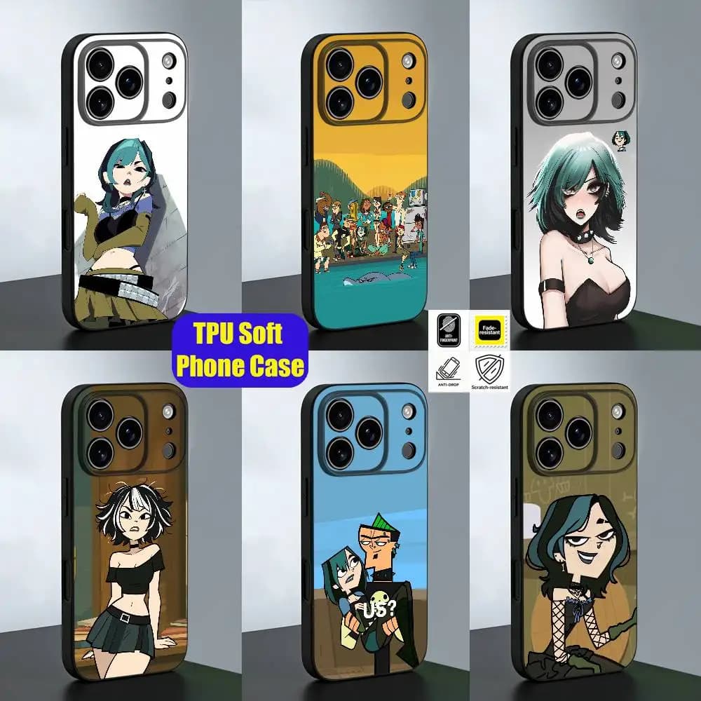 For Gwen Total Drama Island Phone Case For iPhone 15,16,12,13,14,11,17,Pro,Max,Plus,E,Air,Mini Custom Black Cover