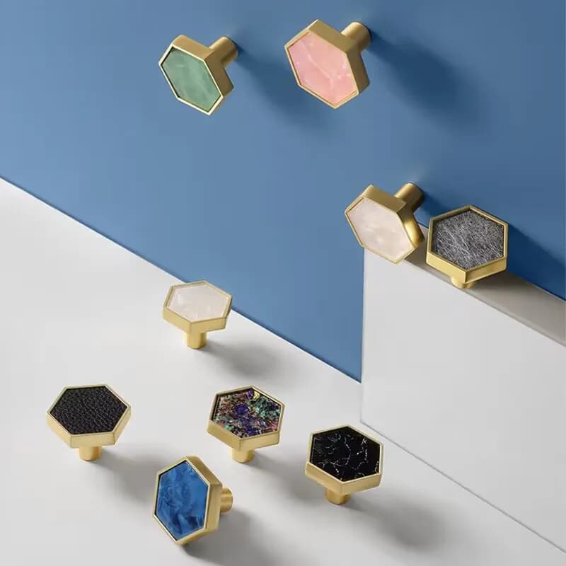 Maniglie cassetto armadio mobili maniglie da cucina per pomello dell'armadio cassetto porta mobili manopola da cucina tipo esagonale diamante