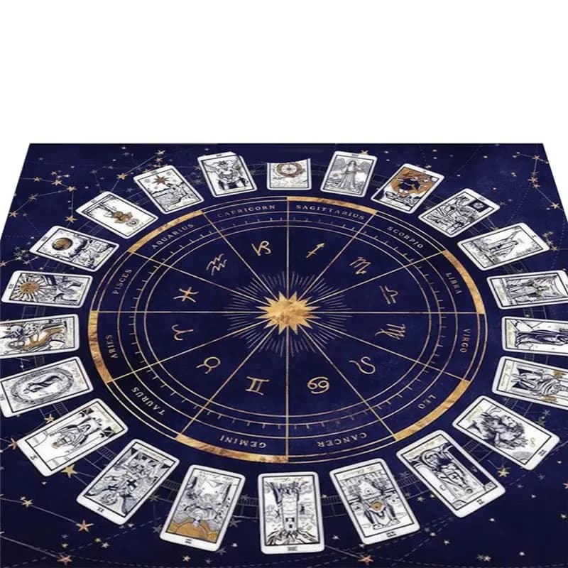A98E-1 PCS Tovaglia per carte dei Tarocchi, tappetino per carte da divinazione, tappetino in tessuto per giochi da tavolo, tovaglia decorativa per giochi da tavolo F