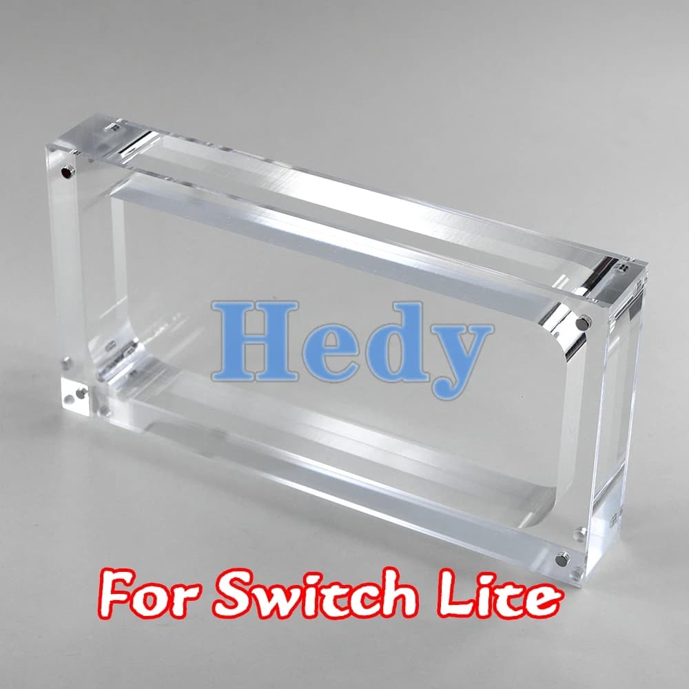 Custodia per scatola di immagazzinaggio console con copertura magnetica in acrilico trasparente trasparente da 5 pezzi per Switch Lite