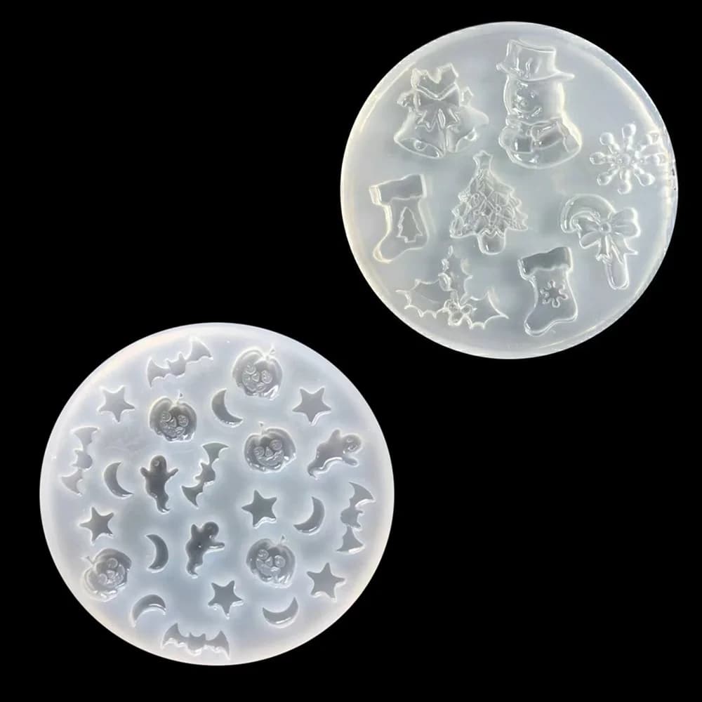 Nailart Halloween Mold 3d Carving stampo in Silicone Template fai da te Manicure Deco Tool