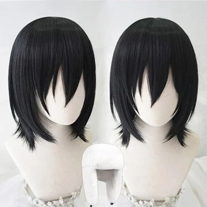 Wig Anime Fyodor Bungo Stray Dogs Fyodor Dostoevsky Wig Cosplay Black Short Heat Resistant Synthetic Hair Perucas Wigs Anime