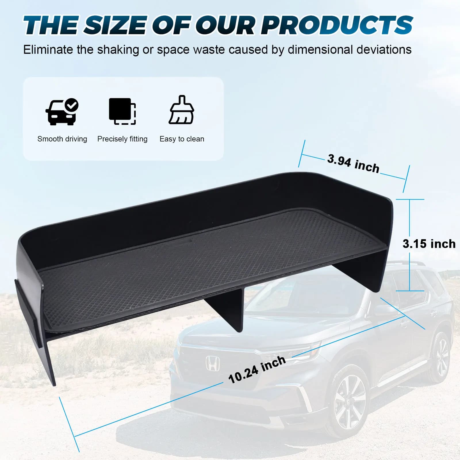 Vassoio organizer per console centrale per Honda Pilot 2023-2025 per Honda Passport 2026 Scatola portaoggetti per bracciolo per auto Divisore per inserto secondario
