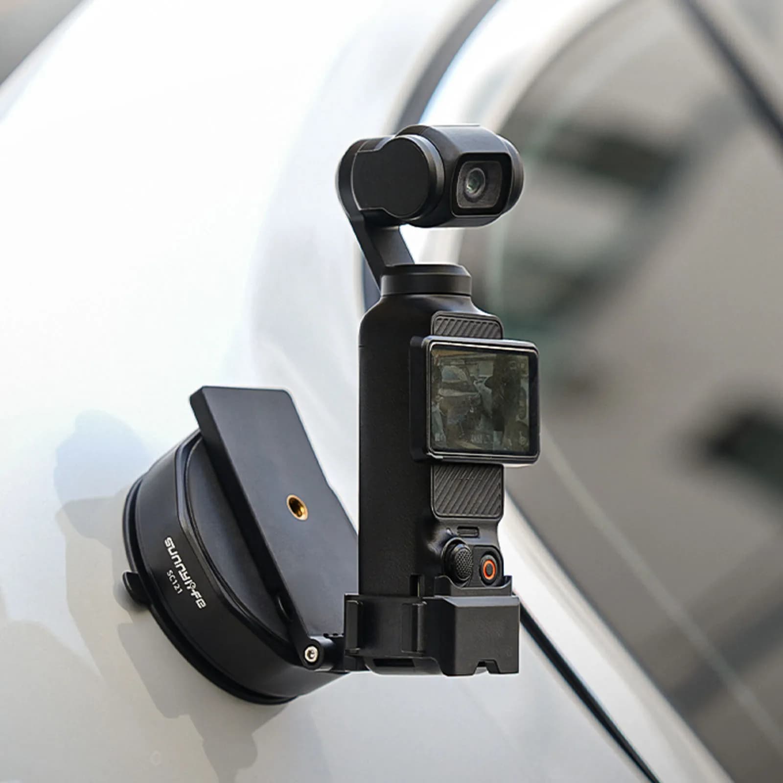 Base Adattatore Magnetica Antiscivolo con Ventosa Girevole, Base di Espansione Magnetica Universale, Accessorio per Action Camera