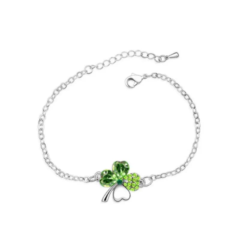 Crystal Clover 4 foglie Bracciale a maglie Bracciale gioielli di moda fascino amante ragazza regalo dropshipping ufficio qualità compleanno matrimonio