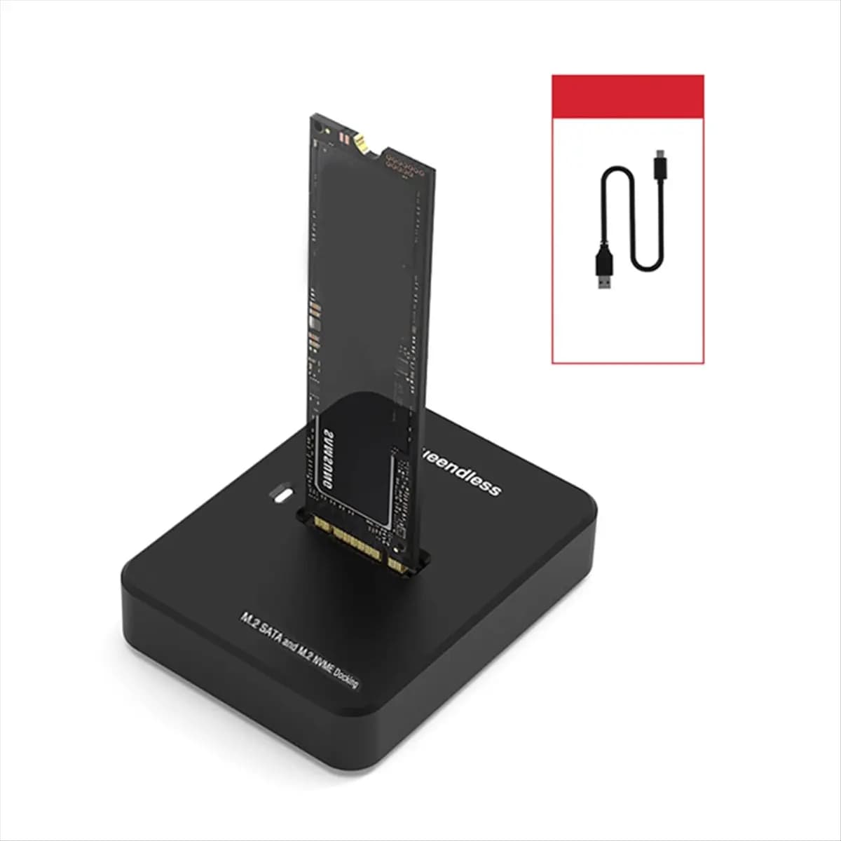 SWXF Dual Protocol M.2 SATA SSD Docking Station Base External SSD Hard Disk Enclosure Online Reading Writing Speed