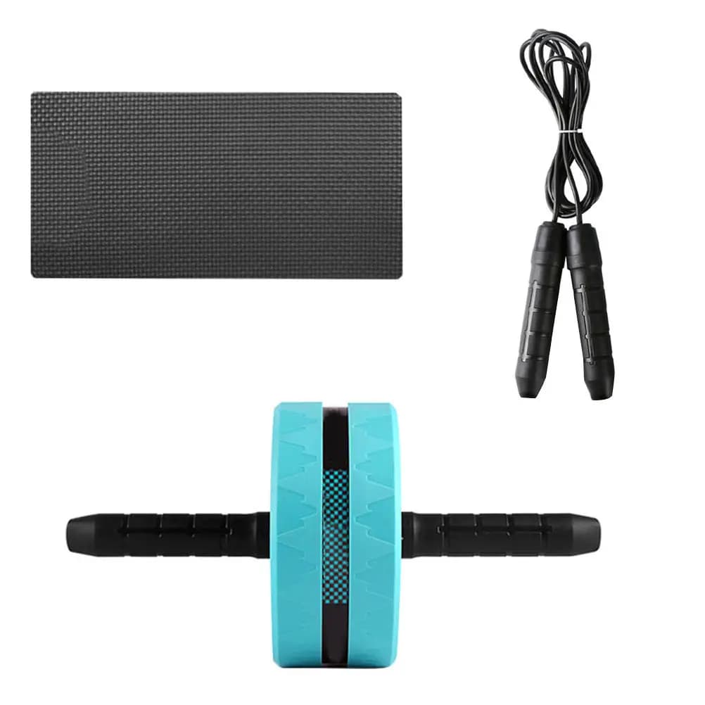 1Set Ab Roller Wheel with Knee Pad for Core Workout Lightweight Portable Fitness Equipment for Home Gym Beginners Advanced Mute