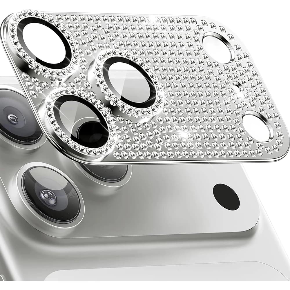Protezione Lente Fotocamera Glitter Diamantato per iPhone 17 Pro Max Air 16 Plus 15 14 13 12 11 17Pro Accessori Protezione Telefono