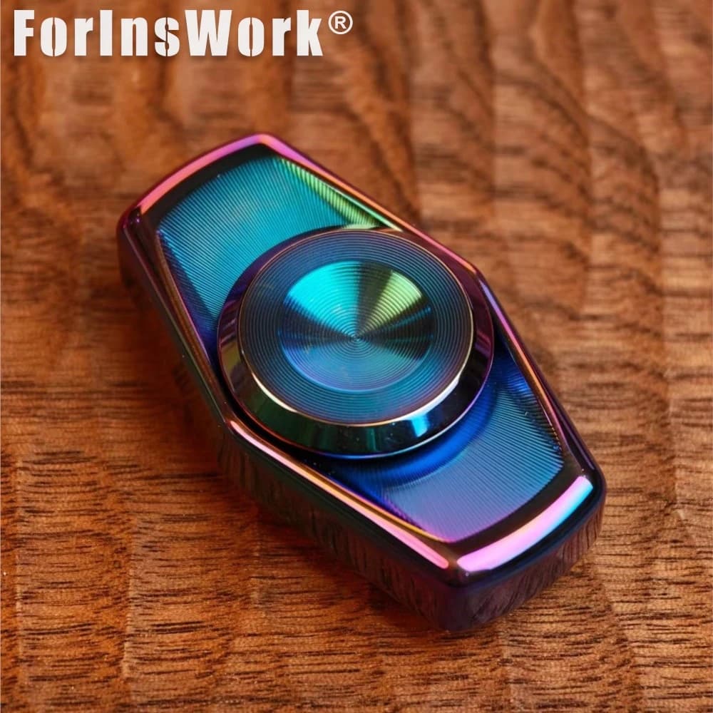 HeEDC Studio Qingzhou Hand Spinner, Giocattoli Antistress da Scrivania, Accessori per Ufficio, Fidget Toy in Metallo