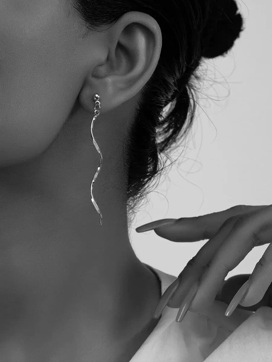 Spiral Design Dangle Earrings For Women