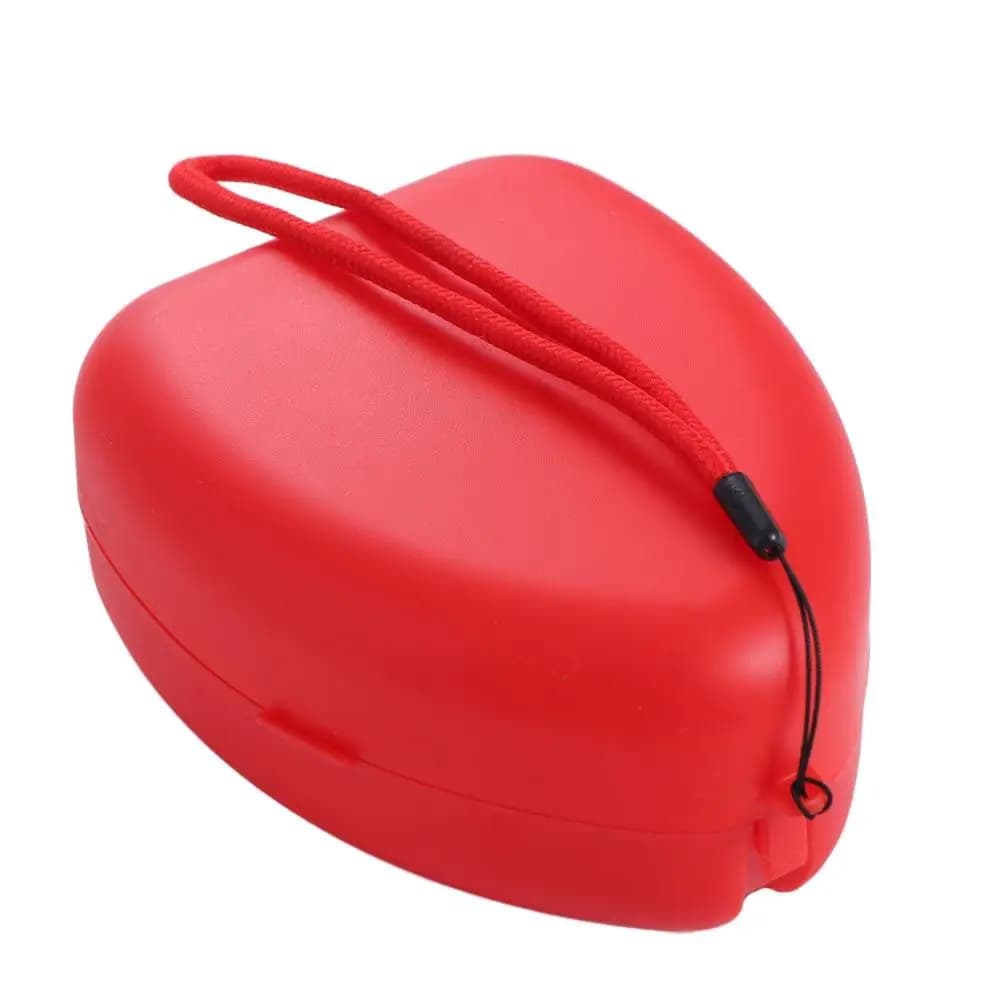 Maschera per Respirazione Artificiale Riutilizzabile con Valvola Unidirezionale, Strumenti Professionali per Respirazione Artificiale, Maschera Rossa per Soccorso CPR