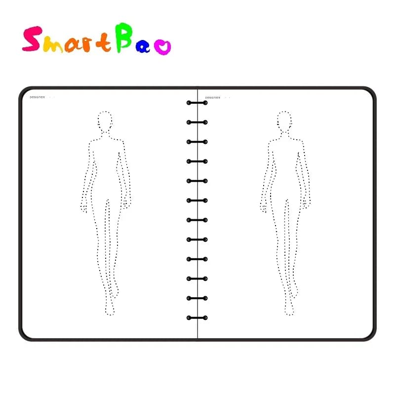 A5 Women Fashion Design Notebook Human Body Template A4 Men Sketch Style Renderings Clothing Designer Tools 50 Sheet Paper(120g)