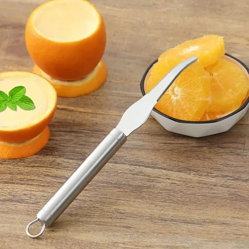 1 pelapatate in acciaio con manico in nylon, bordo seghettato, lavabile in lavastoviglie | Utensili da Cucina