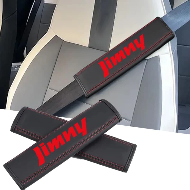 2 pcs for Jimny Logo 2025 Universal Safety Belt Cover for Leather Car Cover for Safety Belt Cover for Internal Shoulder Belt
