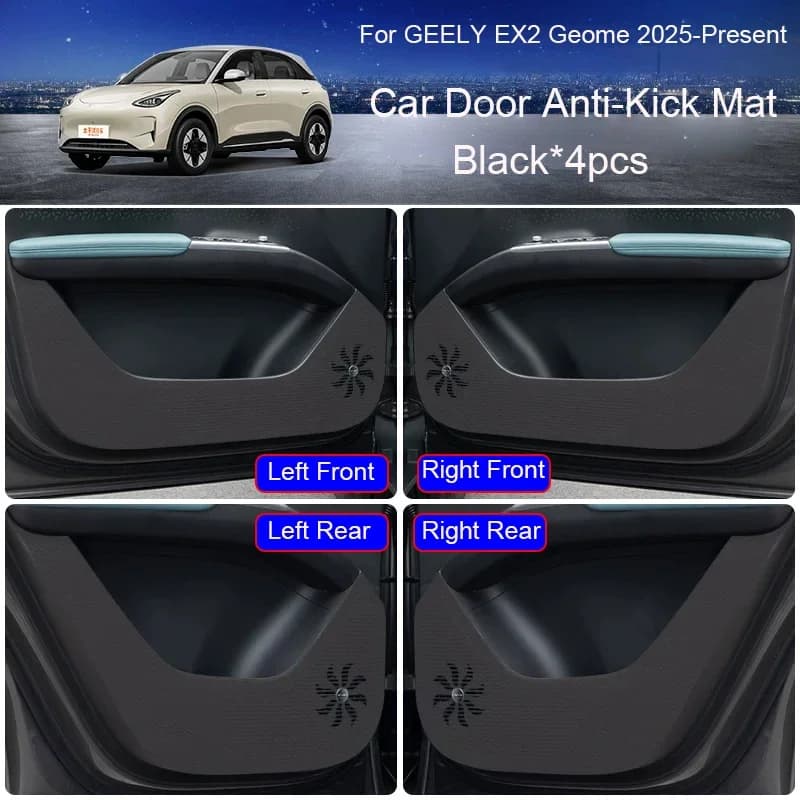 Car B-Pillar Door Anti-Kick Protect Pad Trunk Anti-Dirty Scratch Resistant Exterior Accessory For GEELY EX2 GEOME 2025-Present