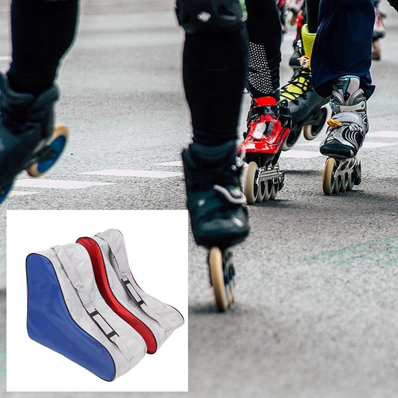 Borsa per pattini a rotelle portatile Borsa per pattinaggio su ghiaccio Borsa per pattini in linea per bambini traspirante di grande capacità Borsa per pattini Borsa per scarpe da pattinaggio
