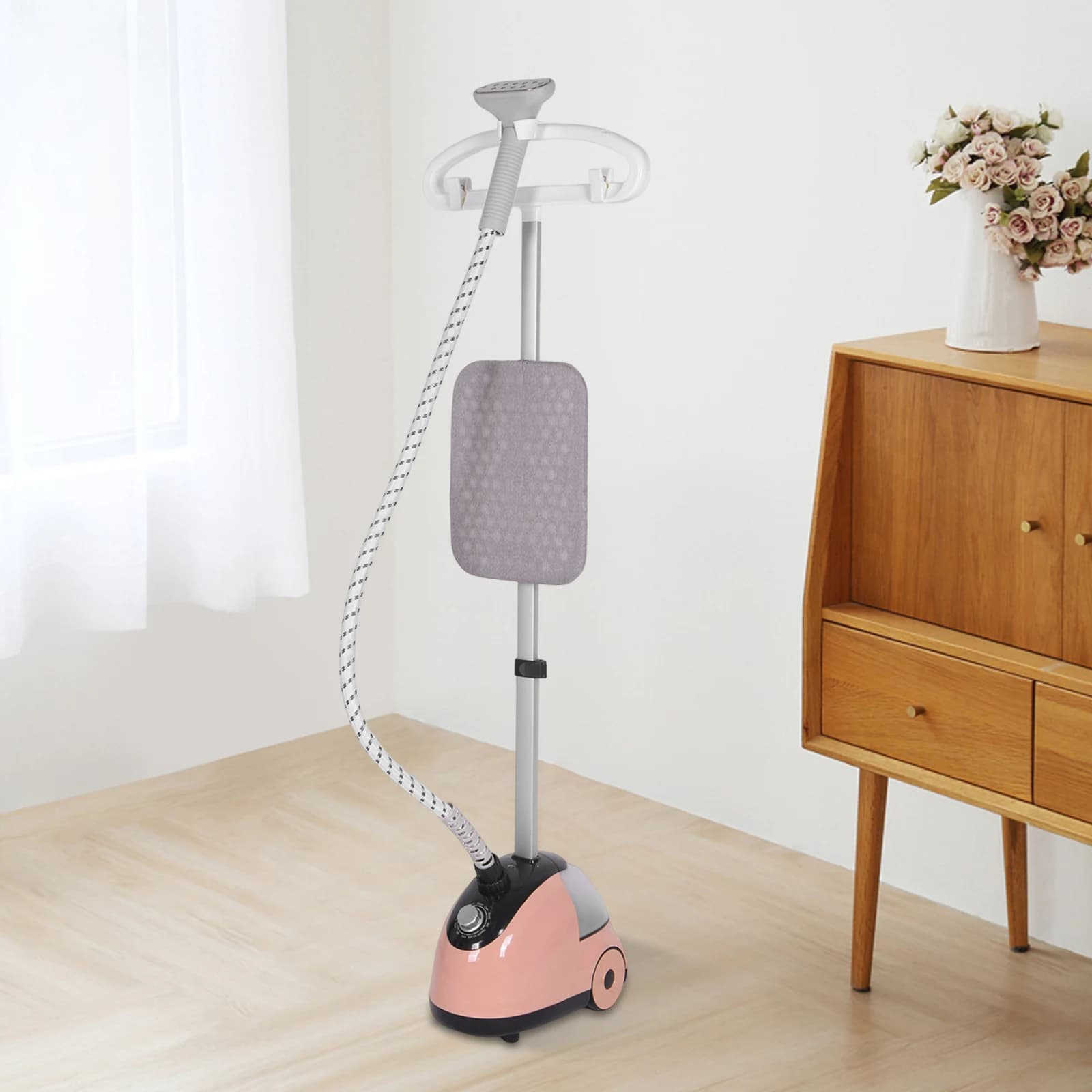 Garment Steamer Flat and Hanging Ironing Vertical Clothes Steamer with 11 Ironing Modes Fabric Steamer for Home