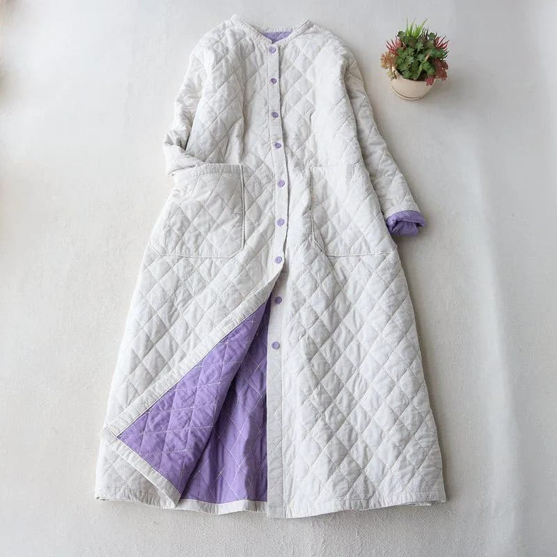 New Autumn Winter Thin Long Cotton Clothes Casual Versatile Oversized Female Loose Cotton Robe Women Warm Quilted Jacket Black