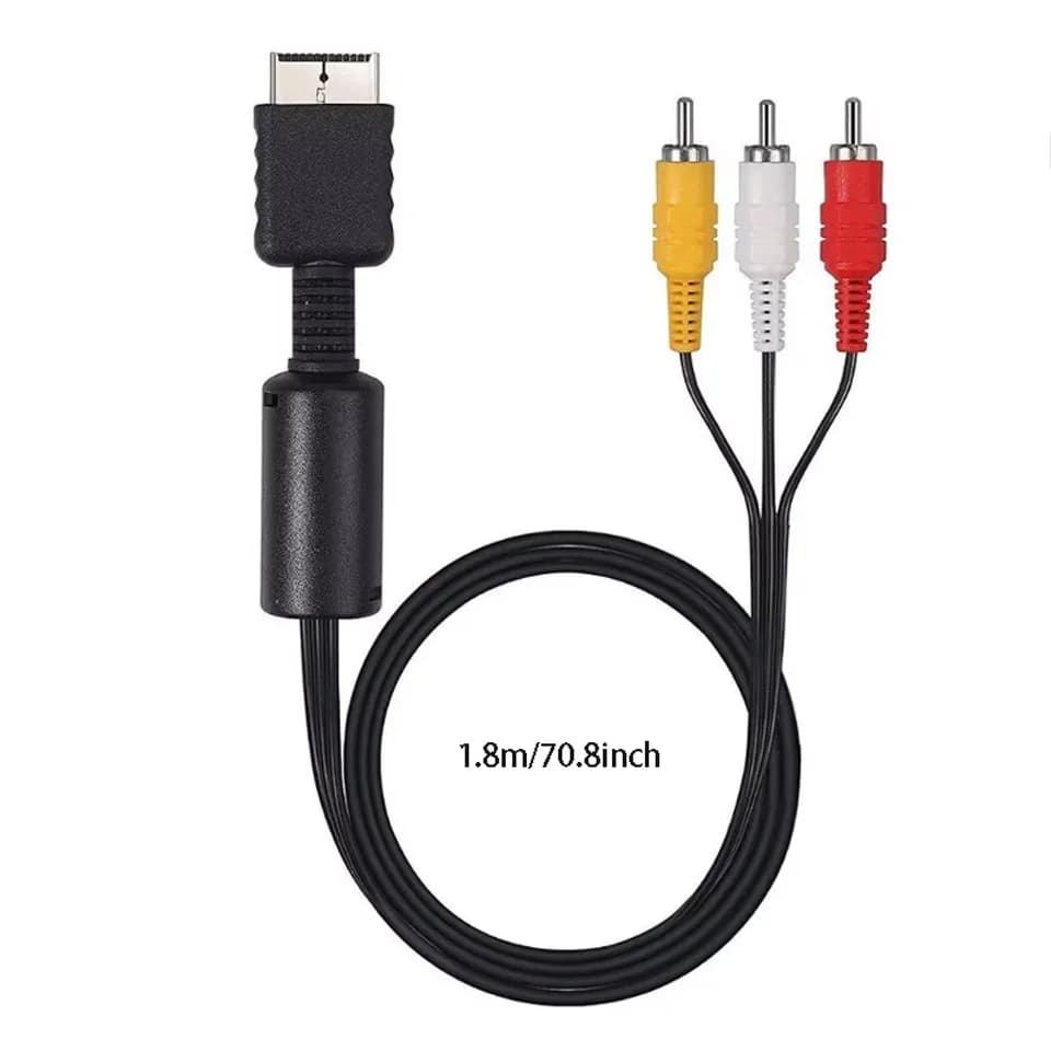Audio Cable Video 3RCA to RCA, AV Cable Composite for DVD, VCR, TV, Projector, Gold Plated Connectors, 1.5M, PVC Flexible Coating