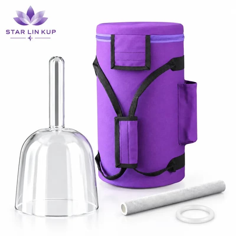 STAR LIN KUP 6 Inch Clear Quartz Crystal Singing Bowl Hollow Handle Sound Healing Meditation Instrument with Carry Bag