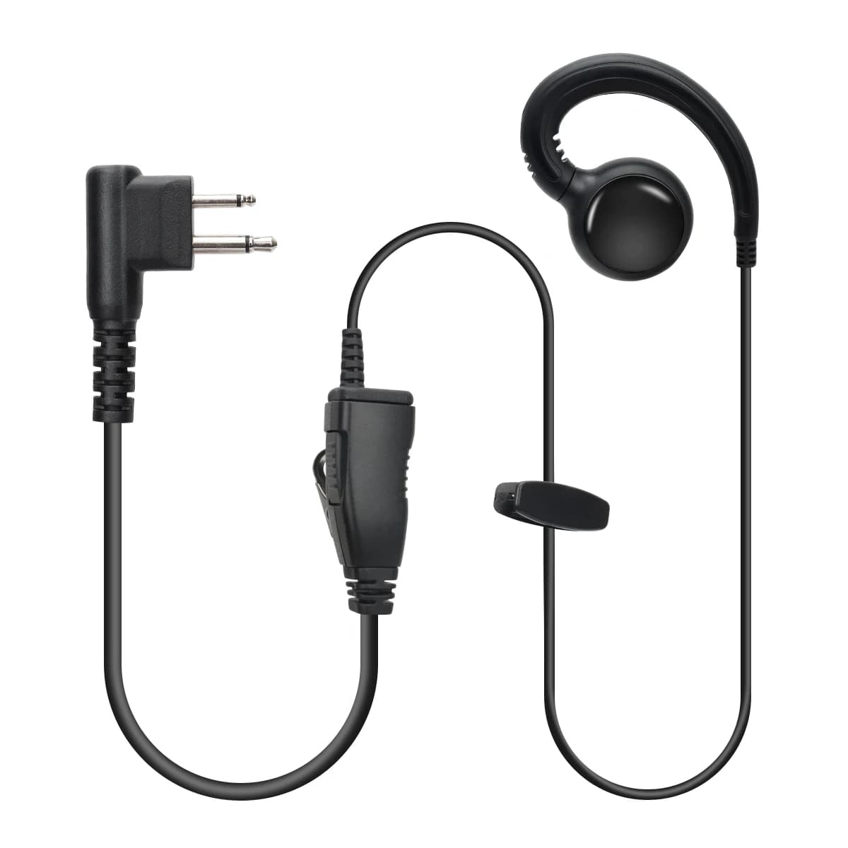 ABBREE Auricolare girevole a forma di C con PTT per Motorola Walkie Talkie HKLN4604 CP200 GP2000 Radio bidirezionale per caccia Cafe Hotel