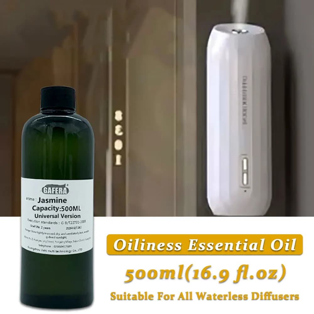 GAFERA 500 ml (16,9 fl.oz) Olio essenziale di gelsomino/Kempinski - Per tutti i diffusori senza acqua, diffusore dell'hotel rifornimento di olio per aromaterapia
