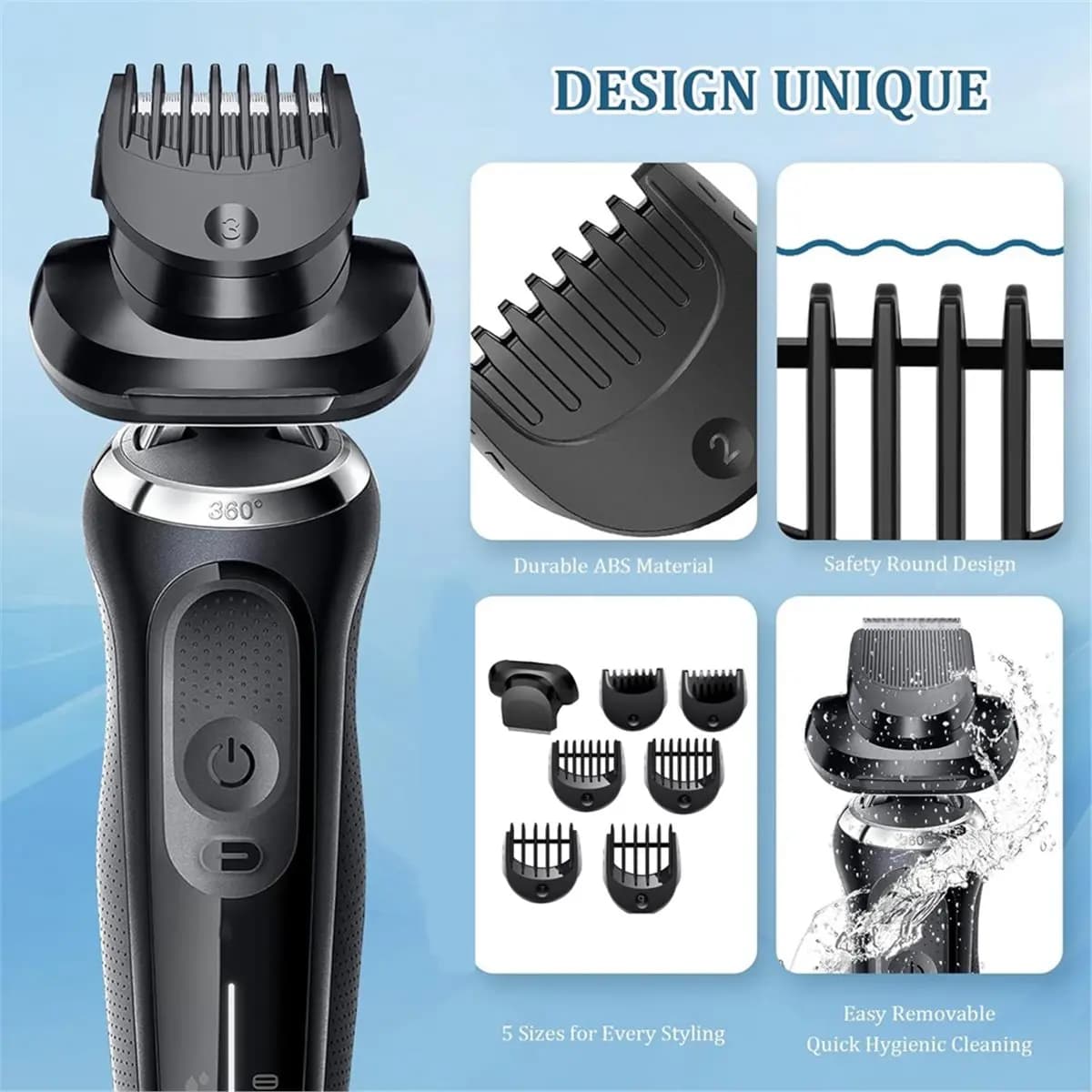 Accessory Adjustbarba ABPO Compatible with BRAUN Series 5, 6, 7 1/2/3/5/7mm/9mm, Replacement Head 7 Series