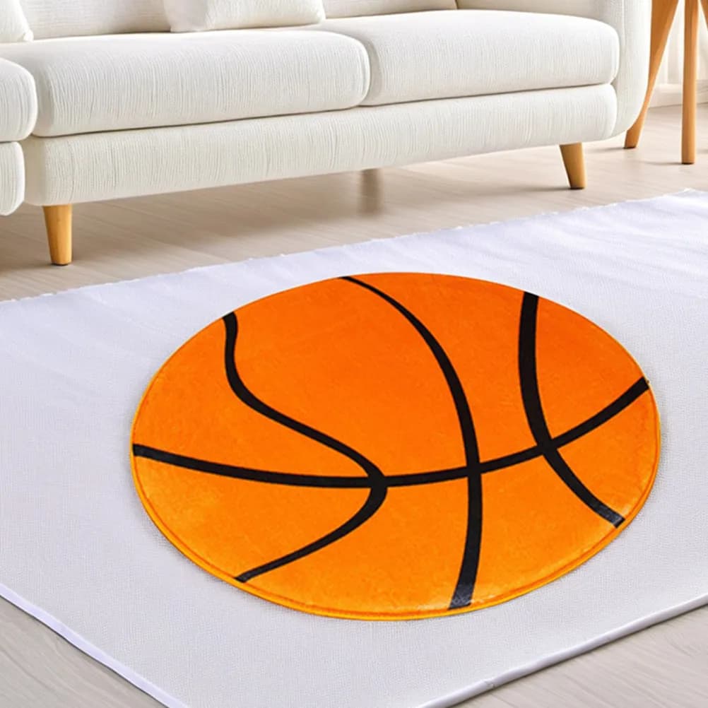 2Pcs Round Soccer Football Themed Office Chair Mat 60Cm Anti-Slip Desk Chair Mat for Home Office Gaming Room Bedroom Study Decor