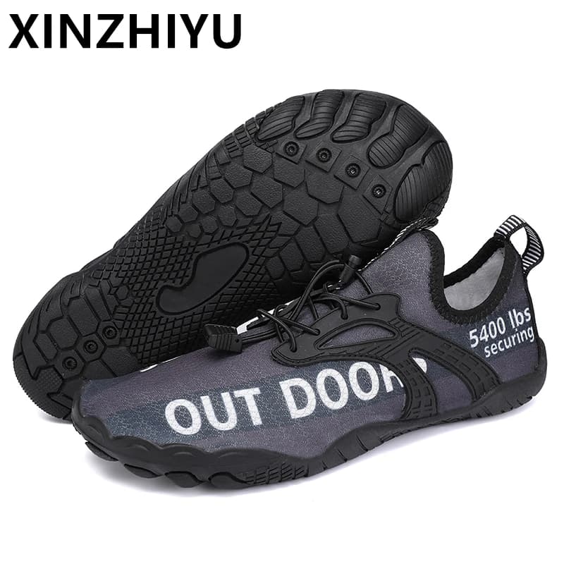 Men Water Shoes Swimming Barefoot Quick Dry Lightweight Aqua Sneakers Outdoor Sports Five Fingers Upstream Wading Shoes Summer Breathable Surfing Sandals Beach Trekking New Big Size