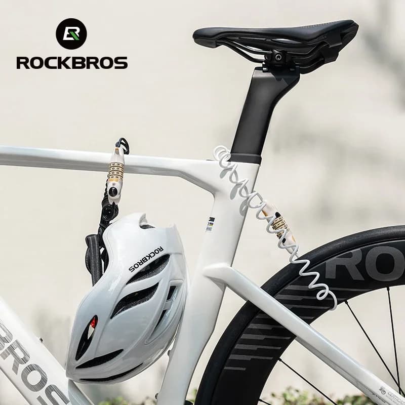 ROCKBROS Bicycle Padlock with Password, Ultra-Level Creative Lock in Cat Shape Steel, Bicycle Lock, Accessories
