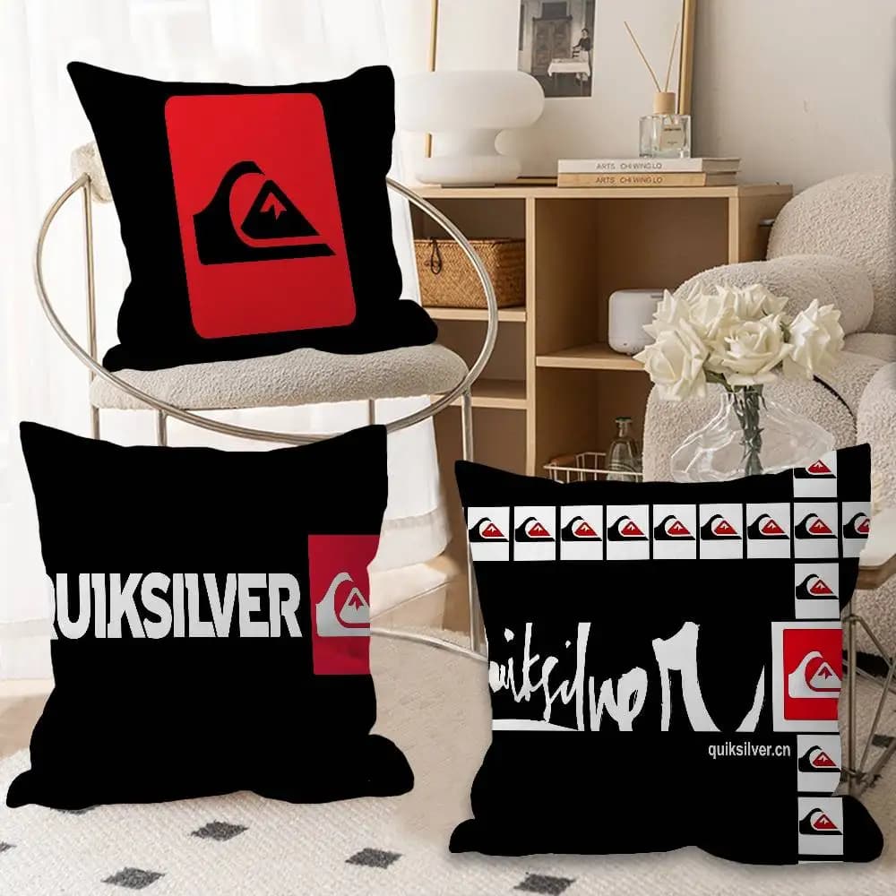 Classic Logo Q-Quiksilver Cushion Cover Pillowcase Upholstery Sofa Throw Pillow Home Decor Pillowcas