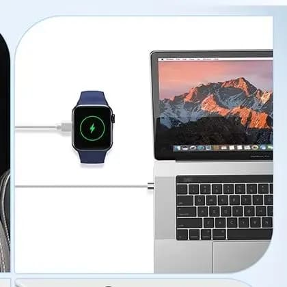 Portable Wireless Watch Charger Type C Lightning Two interfaces For Apple iWatch S9 8 7 6 5 4 3 2 1 SE Ultra Series Fast Charger