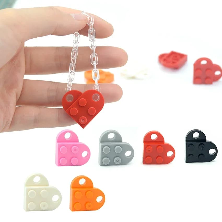 MOC Parts Bricks Heart Model Building Blocks assemblare particelle 3176 modificato 3x2 con foro giocattolo creativo educativo per bambini