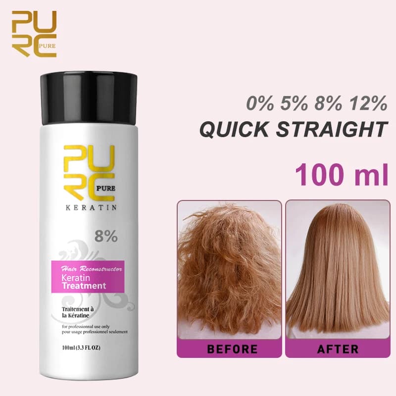 100ml Permanent treatment of keratin Formalin Products for smoothing hair Cleansing shampoo Balancing curly hair care