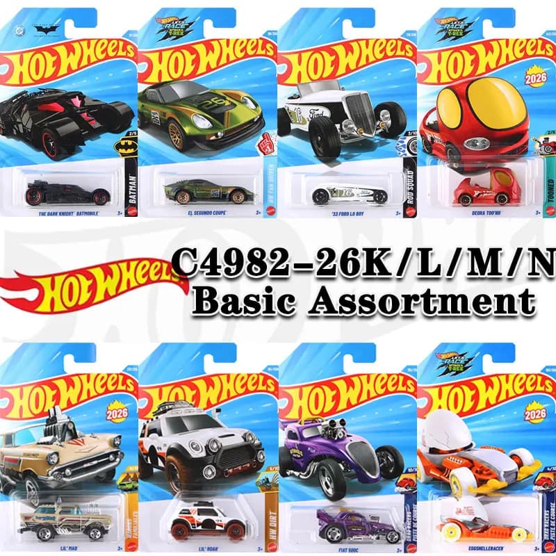 Hot Wheels C4982-2026 Collection, 1:64 Diecast Alloy Car Model for Collectors, Great Bargain, Kids Gift for Halloween & New Year