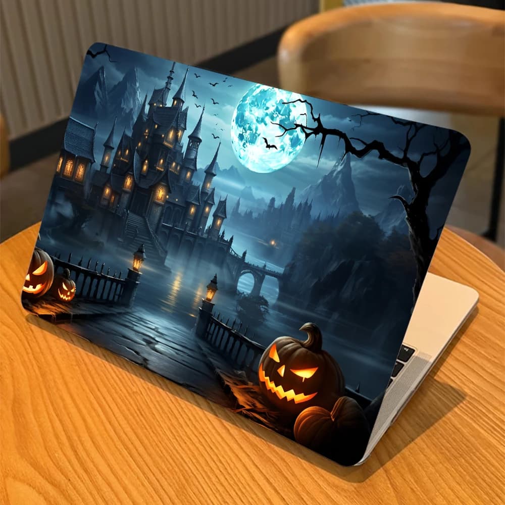 Custodia per laptop per MacBook Pro 14 M4 2024 Custodia M2 M3 A3112 Guscio rigido per MacBook Air 13 13.6 15 2025 Custodia con stampa scena di Halloween