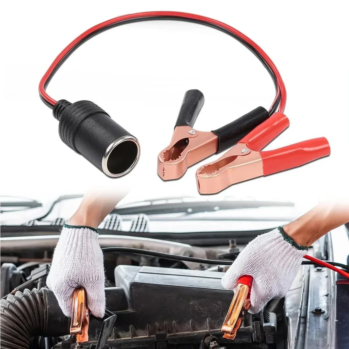 Morsetto per terminale batteria auto, connettore femmina per batterie, presa accendisigari da auto per camion e moto