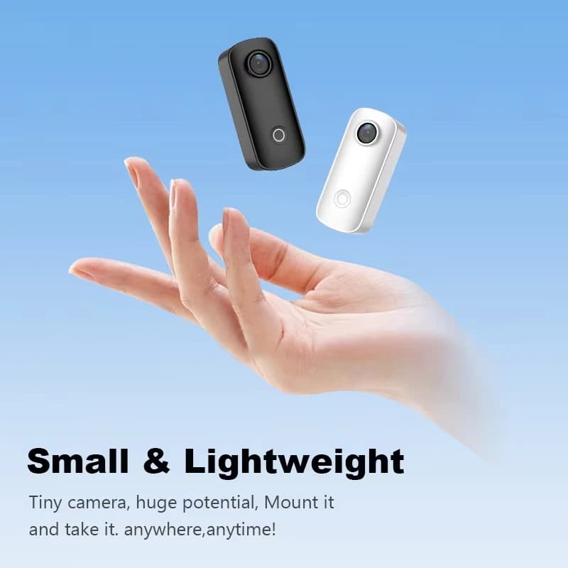 SJCAM C100 Plus Pocket 4K Motion Camera, best mini action room with waterproof case, Wifi+EIS Thumb camera
