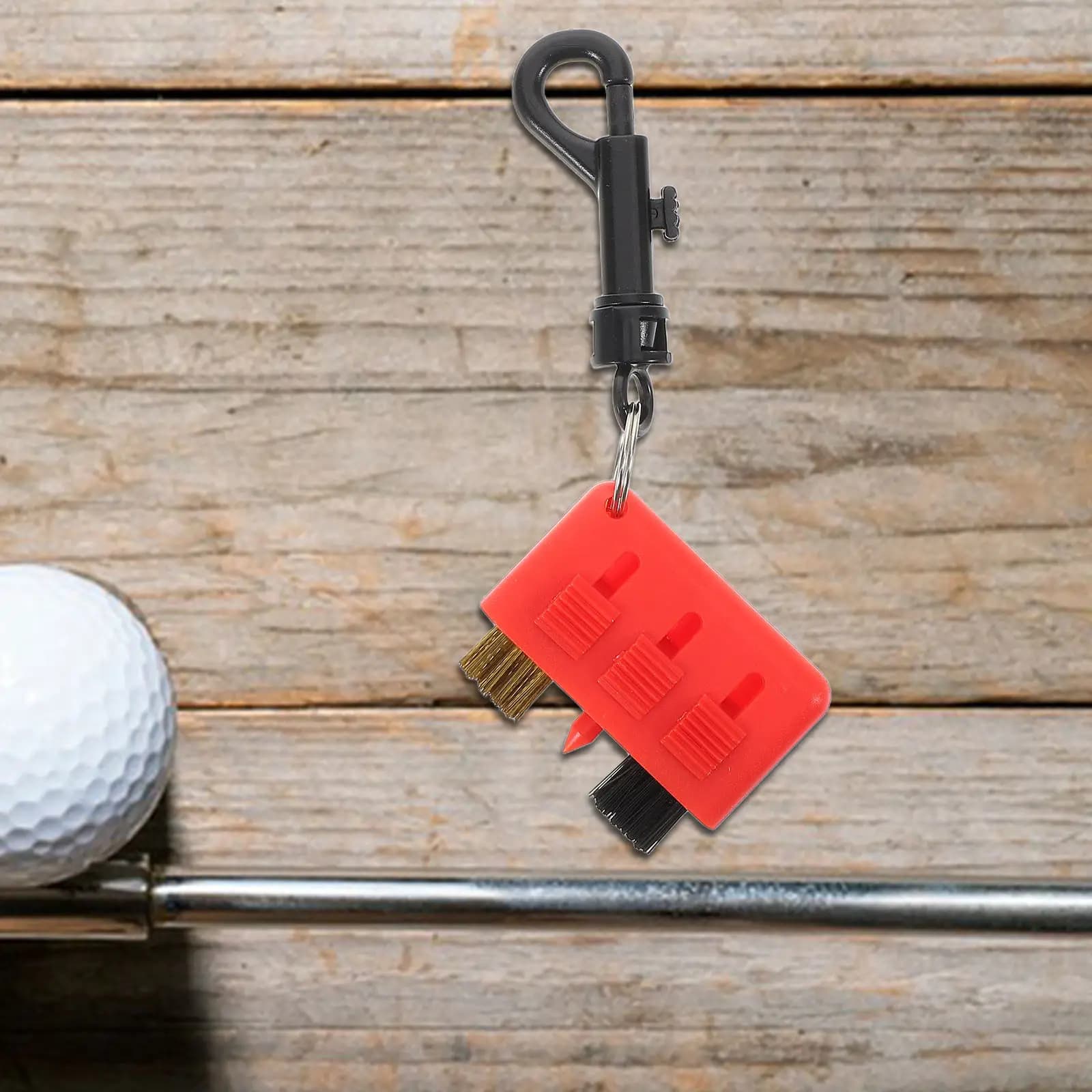 Mini Spazzola Retrattile per Mazze da Golf in ABS, Portatile 3 in 1, Strumento per la Pulizia delle Scanalature, per Mazze, Palline, Attrezzatura da Golf, Pratica di Golf