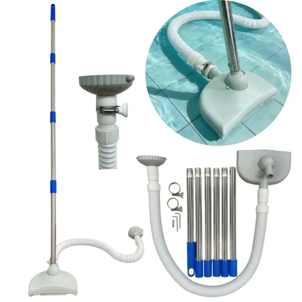Aspirapolvere Portatile per Piscina con Aspirazione Automatica, Pulitore Manuale per Piscina da Esterno