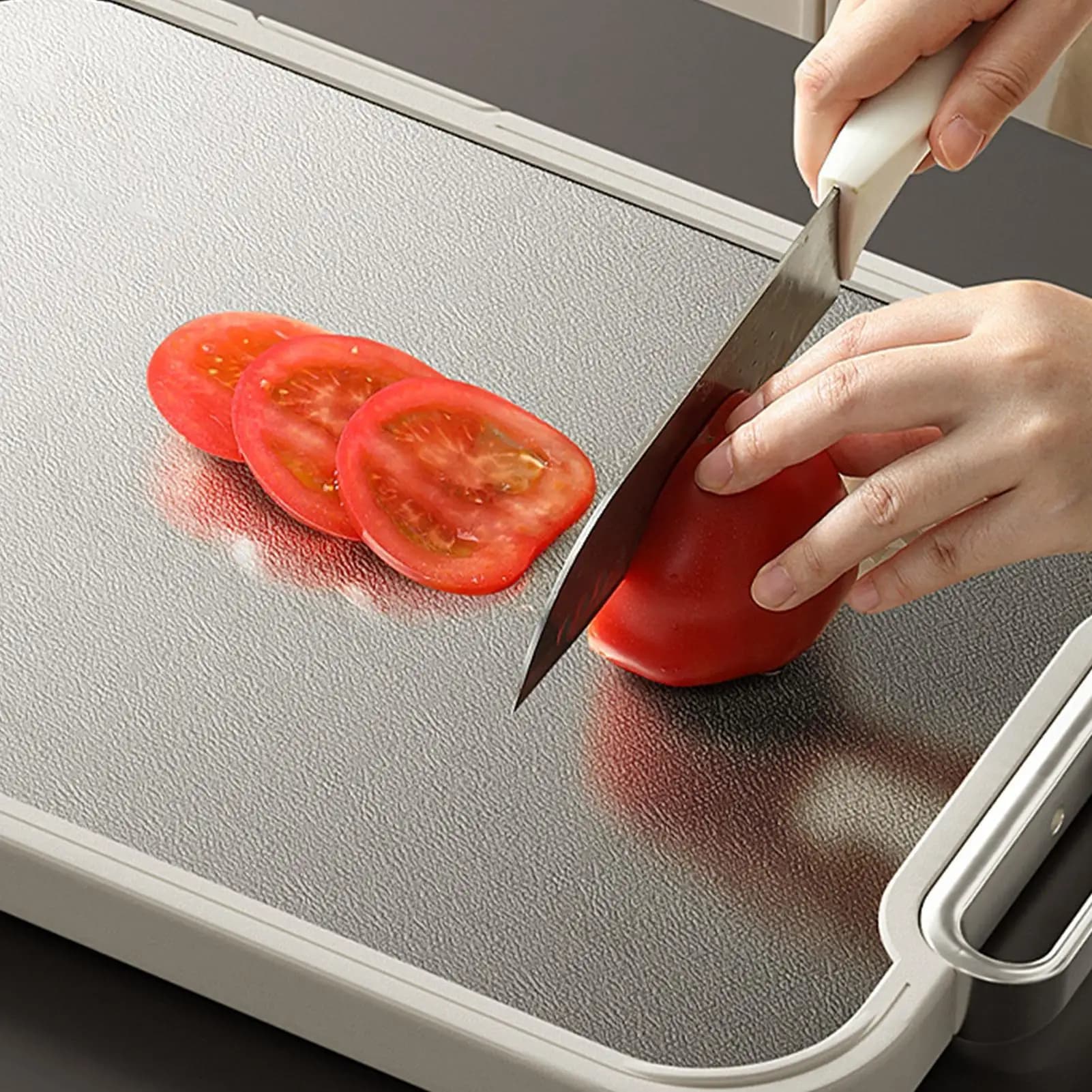 Double-sided titanium cutters for kitchen, kitchen gadgets for meat, bread, fruit and vegetables