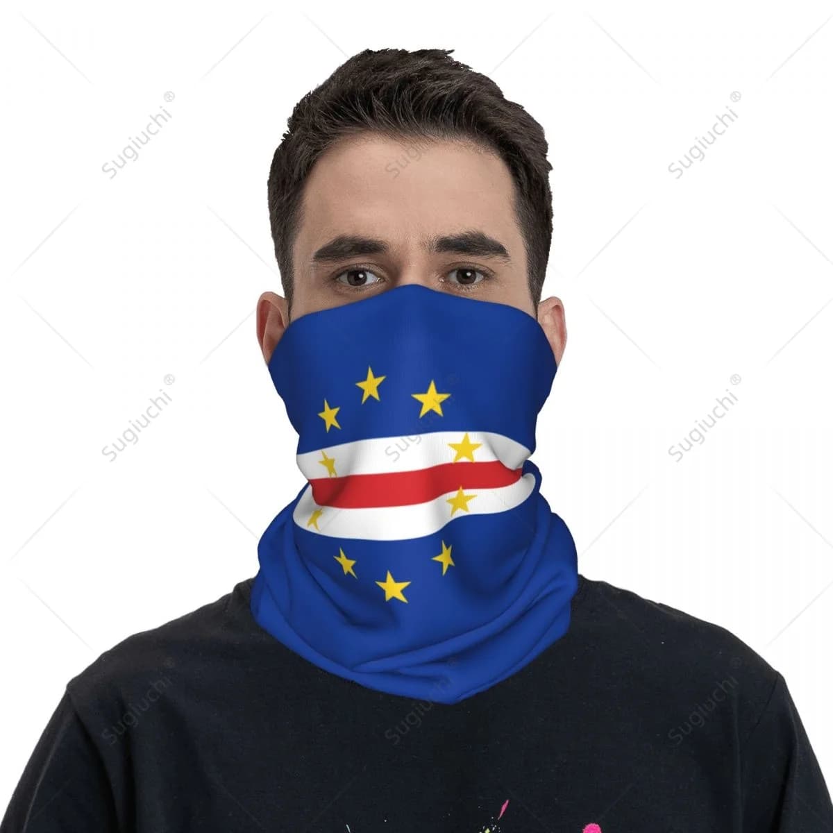 Sciarpa unisex con bandiera del Capo Verde, sciarpa per il collo, maschera per il viso, scaldacollo, bandana senza cuciture, copricapo per ciclismo ed escursionismo