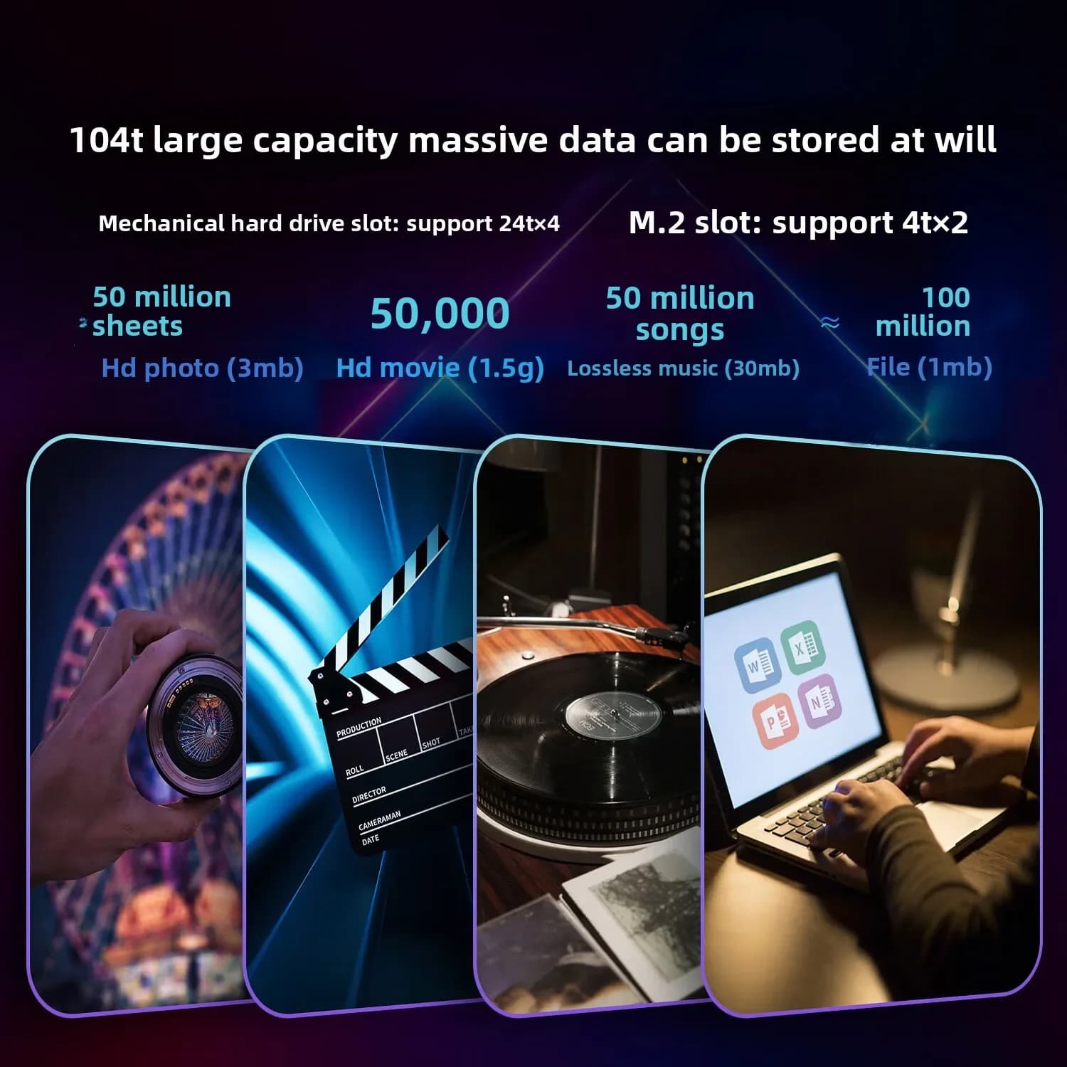 Z4Pro 8G versione NAS a quattro bit, server di rete per archiviazione cloud personale, disco rigido per uso domestico