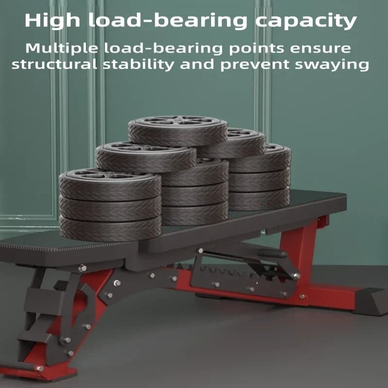 Stool with adjustable handlebars Multifunctional fitness weight lifting chair for home Flat plate Adjustable and folding design