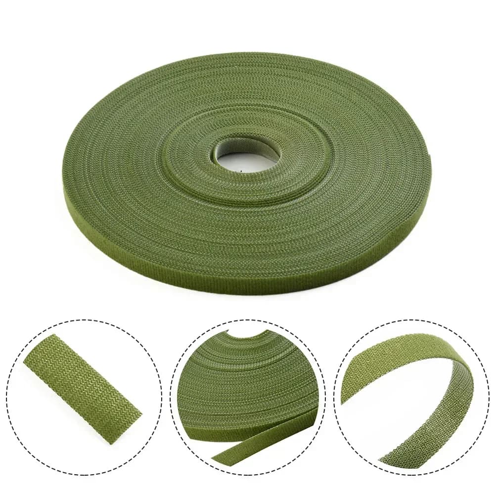 Fascette in nylon Nastro 25M Benda per piante da giardino per supporto a forma di pianta Gancio ad anello-Cravatta in velcro Fascetta per cavi richiudibile Accessori da giardinaggio