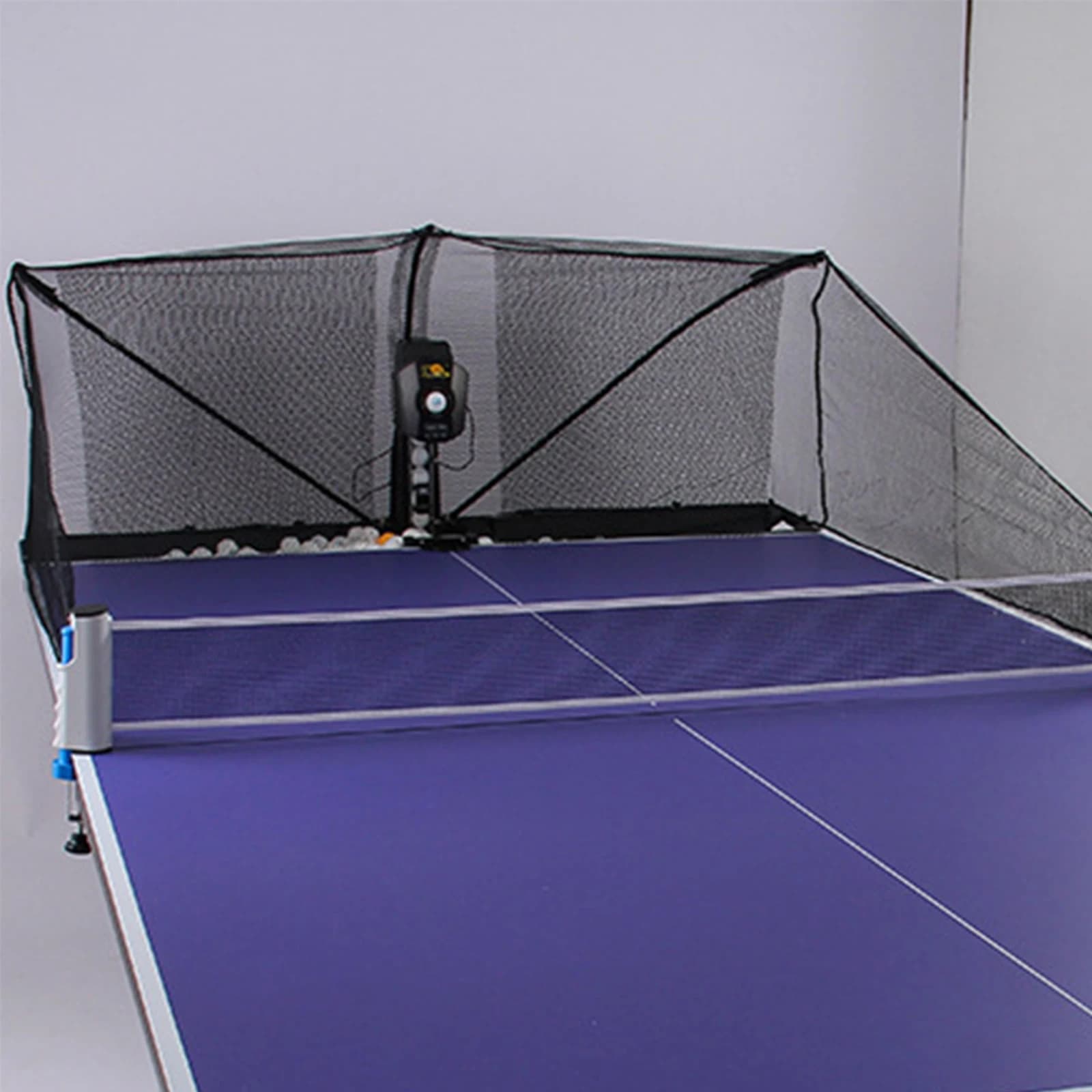 Robot da ping pong con macchina automatica per palline da ping pong con rete per l'allenamento del lanciatore di palline da ping pong per l'allenamento degli amanti del pong
