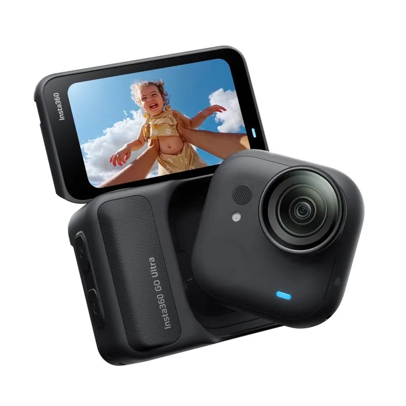 Insta360 GO Ultra 4K60fps Action Camera magnetica 53g ultraleggera con 156 ° FOV e touchscreen ribaltabile da 2,5".