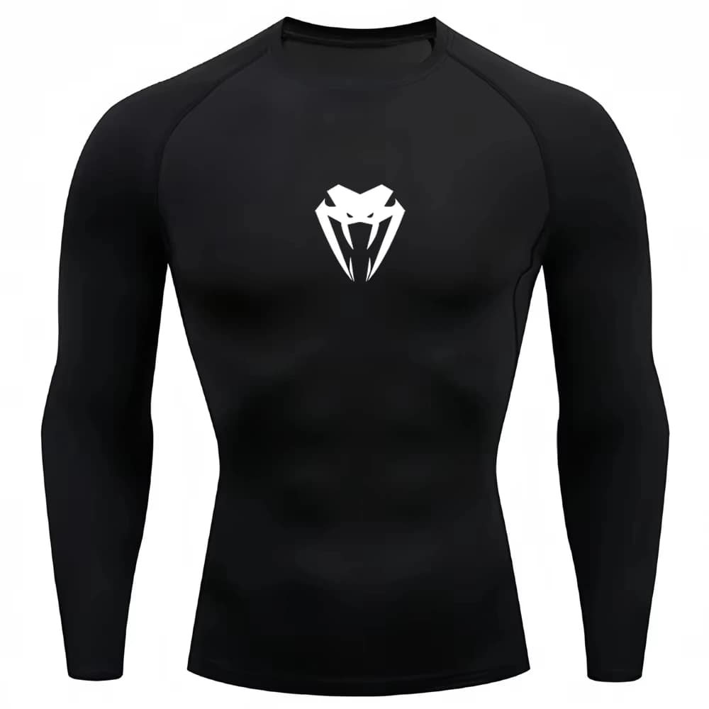 MMA Compression T Shirt Men Training Sportswear Running T-shirt Elastic Quick Dry Sport Tops Tee Athletic Gym Workout